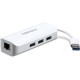 TRENDnet Adaptador USB 3.0 p/ 1x Gigabit RJ45 + USB 3.0 Hub TU3-ETGH3