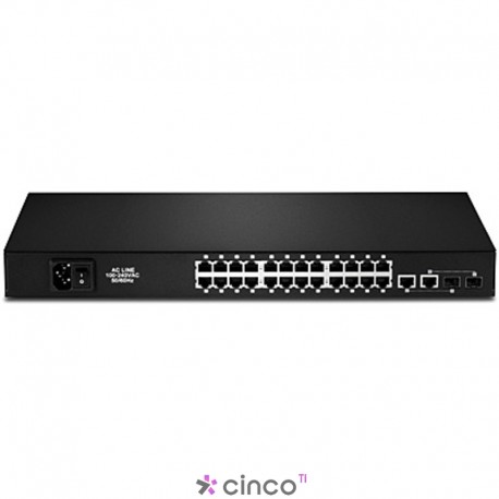 Switch Trendnet PoE+ AV de 24 portas 10/100 Mbps TPE-1026L