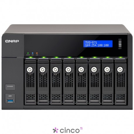 Storage NAS 8 Baias para HD Qnap TVS-871