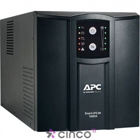 Nobreak APC SMART-UPS BR 1000VA (0,7kVA) Entrada Bivolt e Saída 120V , Torre, Interativo Senoidal SMC1000XLBI-BR