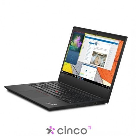 LENOVO NOTEBOOK E490, TELA 14 LED HD, CORE I7-8565U, 8GB RAM, 1TB HD, WINDOWS 10 PRO 20N9001MBR