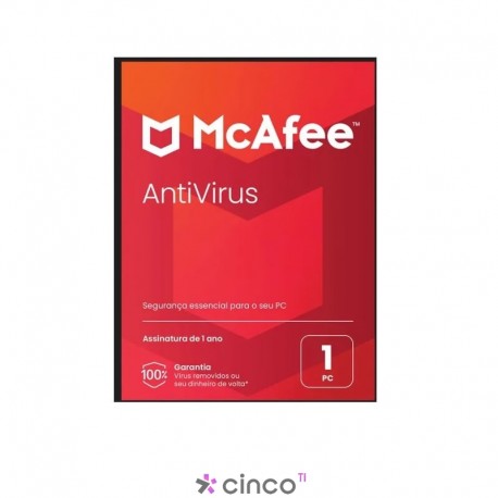 Antivírus McAfee 1 PC - 1y Windows ESD MAB11BNR1