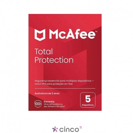 Total Protection McAfee 5 Dev - 2y ESD MTP32BNR5