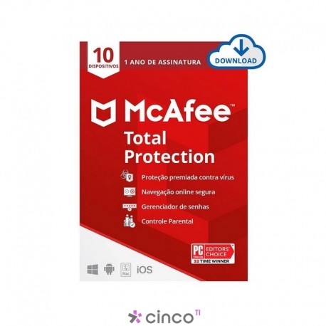 Total Protection McAfee + 10 Dev + 5 VPN 1y ESD MTC0ALNRXR