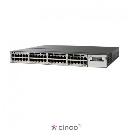 Switch Cisco Catalyst, 48 portas 10/100/1000, 4 sfp, WS-C2960X-48FPS-L