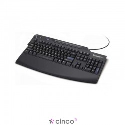 Teclado Lenovo Ergonômico com HUB USB, Preto, 73P2658