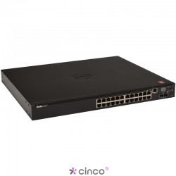  Dell Networking Switch N2024P L2 c/ 24x PoE + 2x 10GbE SFP+ e 2x portas Stacking (Empilhável até 12 unid.) 210-ABNW-050