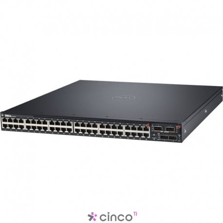 Dell Networking Switch N4064 com 48x 10GbaseT + 2x 40GbE QSFP+ e 2x Fontes (Empilhável até 12 unid.) 210-ABVU-105