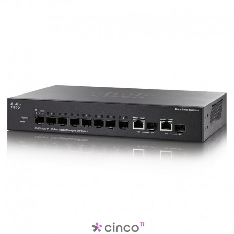 Switch SG 300-10 8-port Gigabit Managed SFP SG300-10SFP-K9-NA